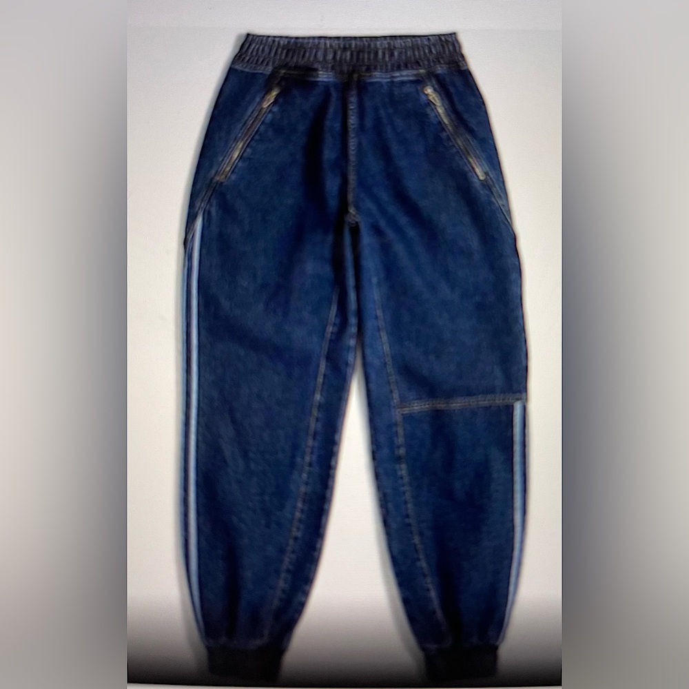 Ivy Park for Adidas Denim Track Pants Size Medium- All Gender- Dark Denim